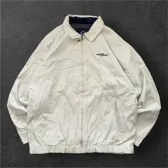 90s vintage GEAR ナイロンブルゾンジャケット　アイボリー　古着