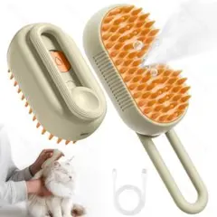 ✨新品✨　猫 ブラシ スチーム 毛取り 噴霧式 360°回転 USB充電式