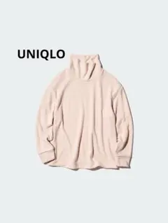 UNIQLO 長袖ニットタートルネック ピンク Mサイズのサムネイル