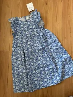【新品未使用品・タグ付き】rizière 花柄ノースリーブワンピース 100cm