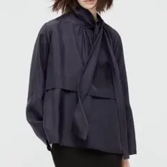 UNIQLO +J シルク100% ボウタイブラウス ジルサンダー S