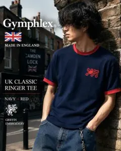 英国製 Gymphlex ジムフレックス リンガーTシャツ グリフィン刺繍のサムネイル