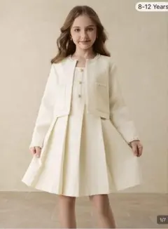 アイボリー ジャケット　ワンピース　入学式　卒園式　セレモニー　女の子