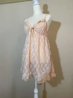 y2k フェアリーグランジ　姫ギャル　ドット柄　シフォンキャミミニワンピ フェアリーグランジ ドットシフォン キャミワンピ ピンク 姫ギャル Y2K
