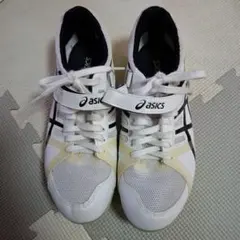 asics スパイクシューズ ホワイト/ブラック/イエロー 26.0
