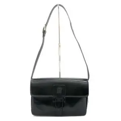 【定番アナグラム】Loewe レザー ショルダーバッグ フラップ ロゴ型押し