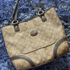 COACH ベージュ トートバッグ