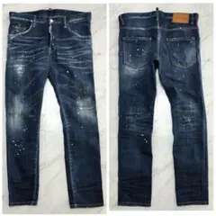 【近年モデル 美品】DSQUARED2 Skater Jeans ペンキ ロゴ