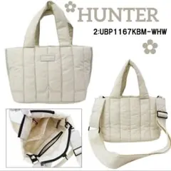 ꕥ新品未開封ꕥHUNTER ハンターミニトートバッグホワイト白2way冬バッグ