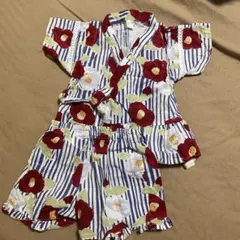 apres les cours 甚平 花柄 ストライプ