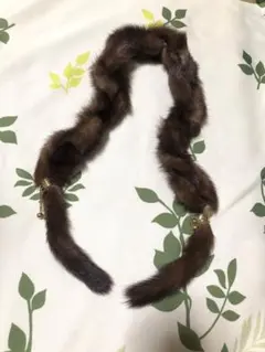 メ(^ ^)P【美品】リアルファーマフラー ティペット ブラウン