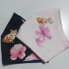 女性サイズ猫ハンドメイドマスクのサムネイル