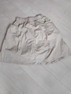 ベージュ キュロットスカート ウエストゴム　160センチ