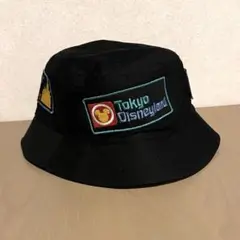 東京ディズニーリゾート バケットハット　ロゴ付き　ワッペン付き　ランド　シー