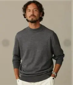 ナノユニバース　メンズ　　ダークグレーニット　LB03 S