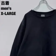 古着 Eddie Bauer エディーバウアー スウェット 無地 シンプル黒XL