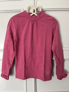 hakka kids(120cm)フリル付きタートルネック長袖カットソー