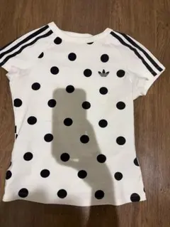 adidas 水玉 ドット Tシャツ L ホワイト 新品 - メルカリ