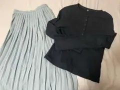 【※変更あり】リブヘンリーネックT