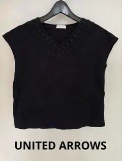 BEAUTY&YOUTH 黒 ノースリーブ Tシャツ