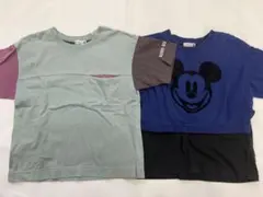 ブランシェス　ミッキーマウス Tシャツ 120cm 2枚セット　切り替え