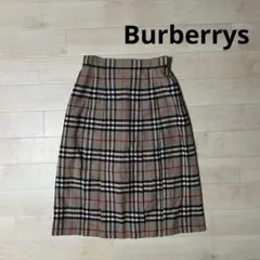バーバリー Burberry ノバチェック ベルト付き 巻きプリーツ スカート