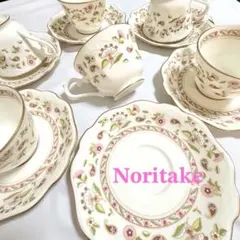 ★美品★Noritake ノリタケ ティーカップセット 花柄6客