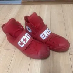 希少　コンバースレッド ストラップ付きハイカットスニーカー