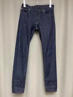 美品：ユニクロ+J セルビッジスリムフィットストレートジーンズ 30(実寸29)