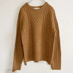 美品⭐️ LOWRYS FARM ケーブル編みニット セーター 【M】 ブラウン