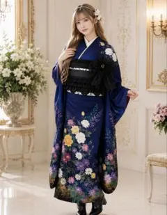 紫茶系 振袖フルセット モモ 値下げ不可 - メルカリ