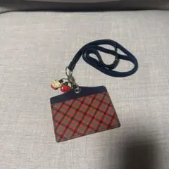 ファミリア familiar チェック柄 ネームホルダー