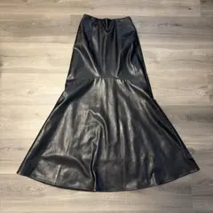 フェイクレザー マーメイドロングスカート