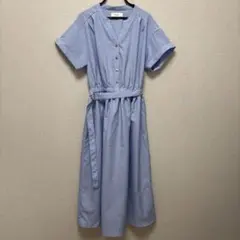 イッツデモ　【UV／イージーケア】麻調合繊ブラウジングワンピース