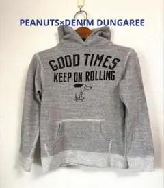 PEANUTS×DENIM DUNGAREE スケボー スヌーピー パーカー
