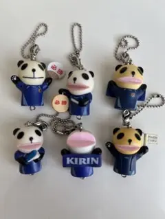 サムライブルー パンダ キーホルダー 6個セット