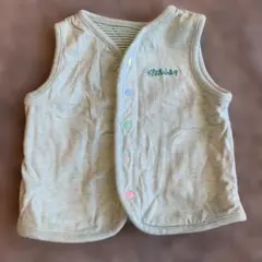 kladskap クレードスコープ リバーシブルベスト グリーン ボーダー 70