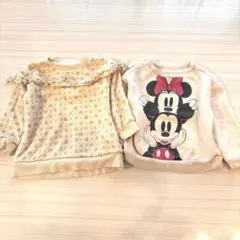 女の子　長袖　トレーナー　起毛　２枚セット　90cm