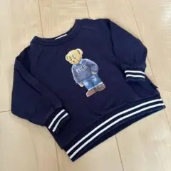 POLO babyクマイラスト ネイビー トレーナー