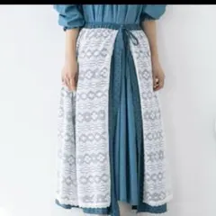 サマンサモスモス kazumiリバーシブルスカート　　ブルー