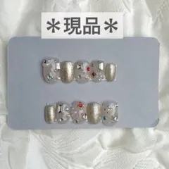 現品 ネイルチップ 宝石 キラキラ ストーン パール ビジュー