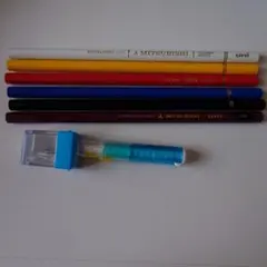 色鉛筆、鉛筆、消しゴム、鉛筆削り　文具まとめ売り