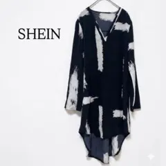 SHEIN チュニック ワンピース Vネック ゆったり 体型カバー 春 夏