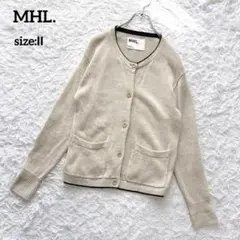 リネン混✨MHL. マーガレットハウエル ニットカーディガン ベージュ Ⅱのサムネイル