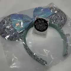 新品　東京ディズニーリゾート　ブルー　スパンコール　カチューシャ　ミニー　水色