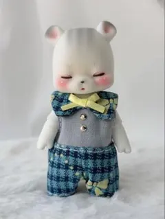 大きな襟のロンパース（ブルー）