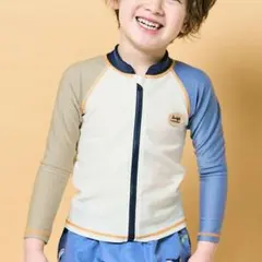 アプレレクール　UVカットバイカラーラッシュガード　80cm