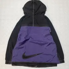 90s NIKE ナイキ ナイロンジャケット 刺繍ロゴ　バックロゴ