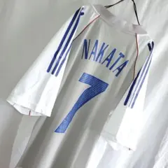 アディダス 日本代表 ユニフォーム ウェア 白 2002 中田英寿選手 アウェイ