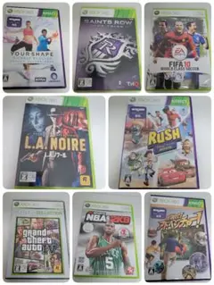 Xbox 360 ゲームセット　8本まとめ売　LAノワール　グラセフ　ディズニー